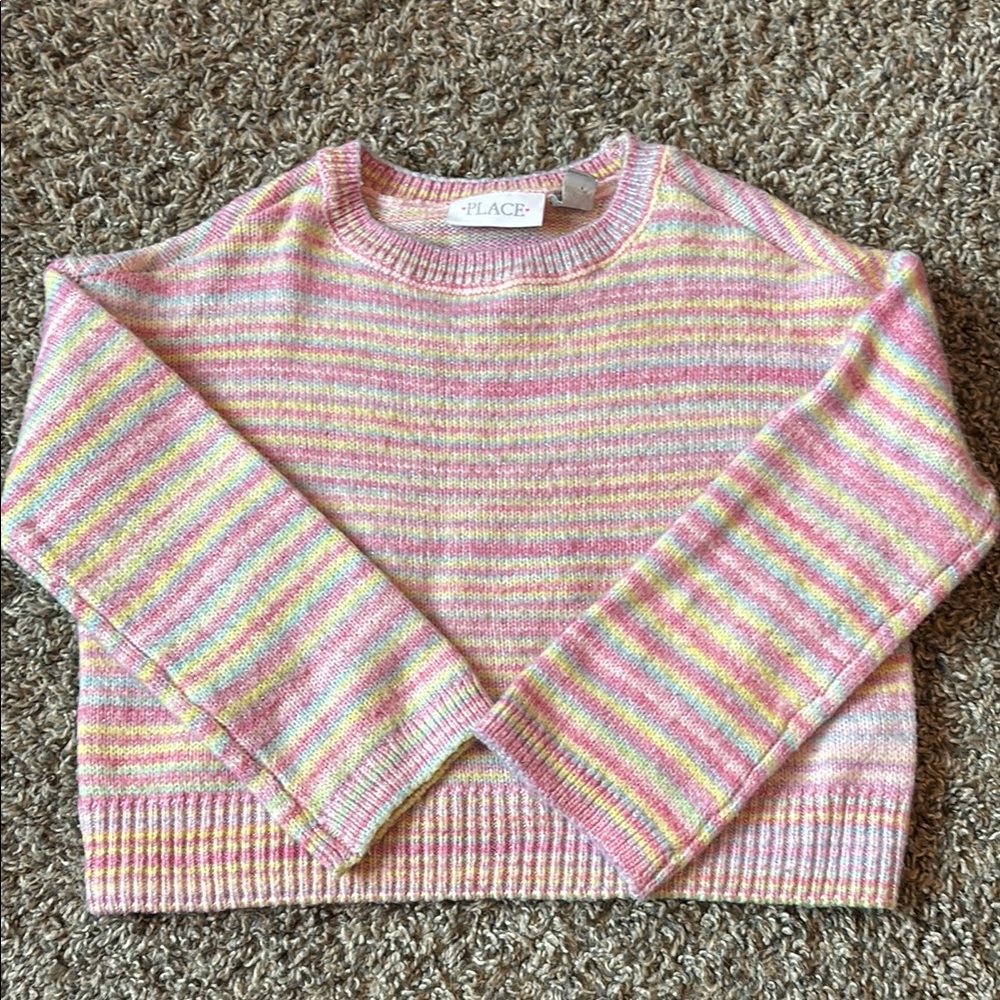 The Children's Place Pink Striped Sweater